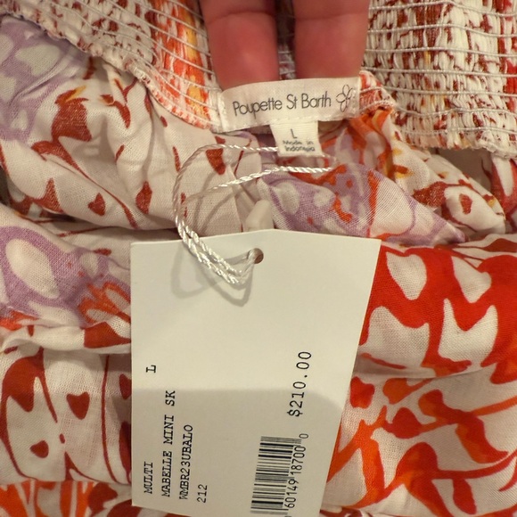 Poupette St Barth Floral Off-Shoulder top & skirt- size large - Picture 5 of 10